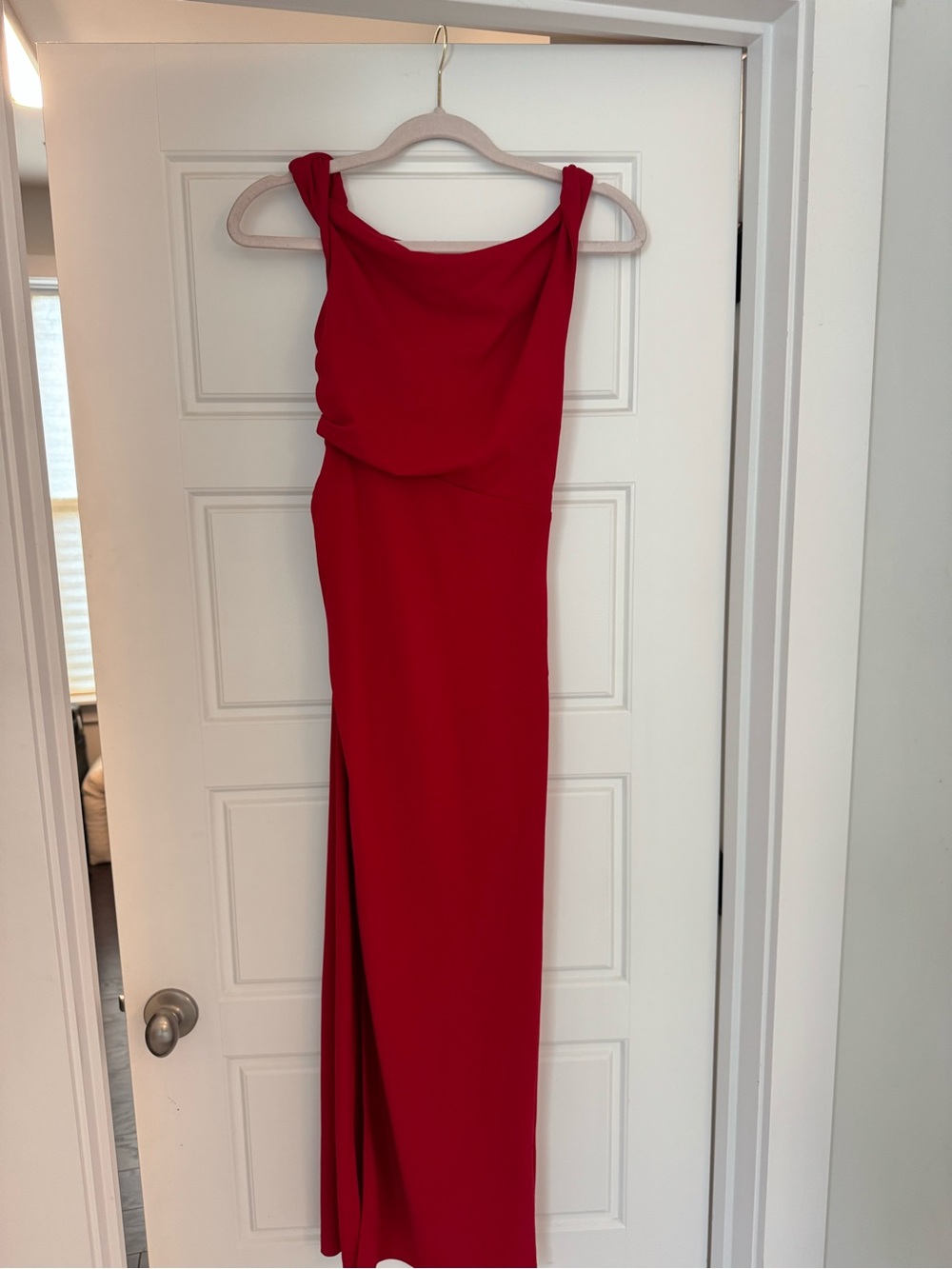Hello Molly Red Draped Maxi Dress